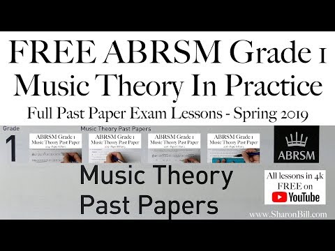 ABRSM Music Theory Grade 1 Past Paper Lessons for exam entry with Sharon Bill