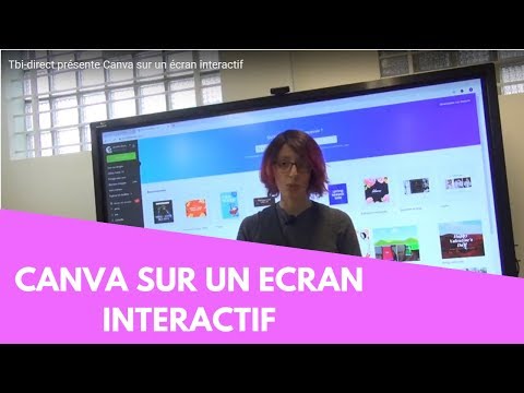 Tbi-direct prÃ©sente Canva sur un Ã©cran interactif