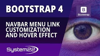 Bootstrap 4 Basics Navbar Menu Link Customization and Hover Effect