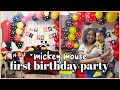 1st Birthday Party Mickey Mouse Theme Party Decorating Balloon Arc More