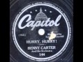 Benny Carter Orch. (Savannah Churchill). Hurry, Hurry! (Capitol 144, 1943)
