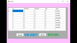 VB.net Tutorial How to Fill datagridview from two sheets in Excel using INNER JOIN