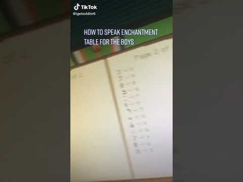 Tik Tok Central - How to speak minecraft enchantment table tik tok video