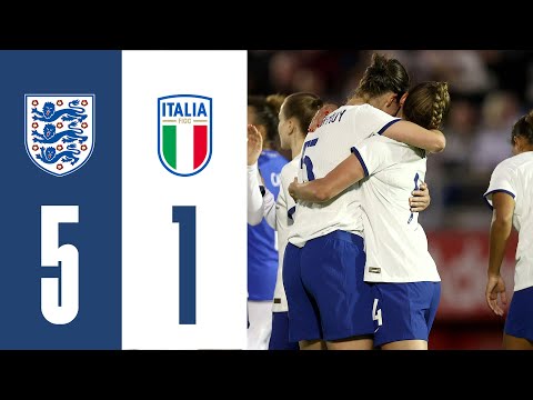 Wubben-Moy Scores First Lionesses Goal! | England 5-1 Italy | Highlights