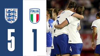 Wubben-Moy Scores First Lionesses Goal! | England 5-1 Italy | Highlights