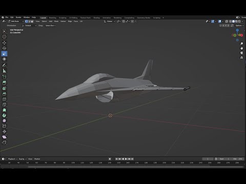 Blender - Low Poly F-16 - Part 1