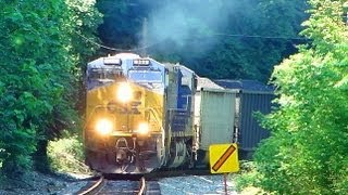 preview picture of video 'CSX Coal Train Through Ellicott City'