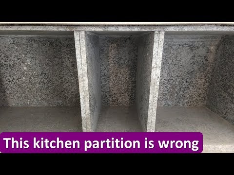 How to make best kitchen partition (kitchen partition के पत्थरों के बीच में क्या use करें) Video