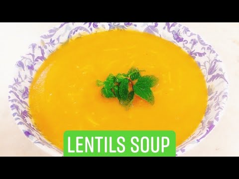 How to cook Lentil soup or shorba addis in arabic شوربه عدس
