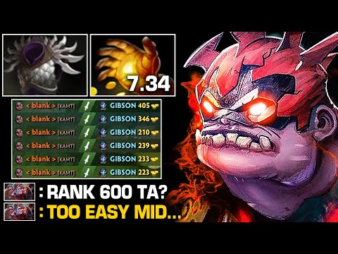🔥7.34 Midas Build 🔥 Rank 500 Pudge COMPLETELY OUTPLAYED Rank 600 TA Mid | Pudge Official