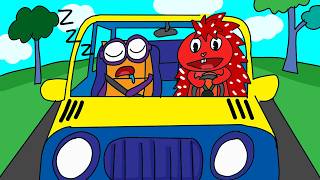 Numberblock 2 Meets Flaky From Happy Tree Friends | Numberblocks fanmade coloring story