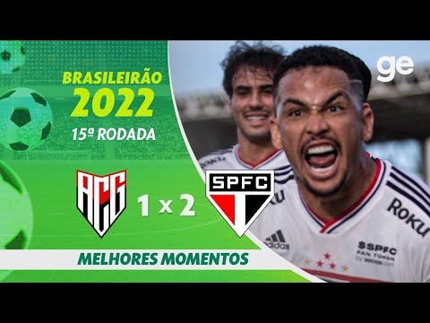 Gols e lances de Atlético-GO x São Paulo