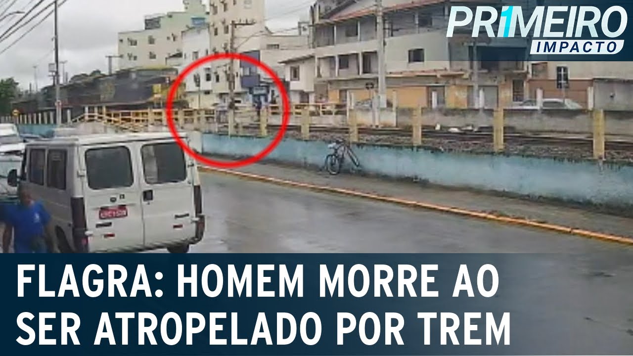 Homem morre após ser atropelado por trem no interior de SP | Primeiro Impacto (12/01/23)