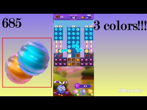 Candy Crush Friends Saga Level #685 super combo cyan Rainbow Kimmy!!! #shorts