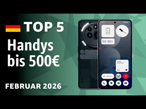 TOP 5: The best mobile phones under €500 – test and comparison in February 2026!