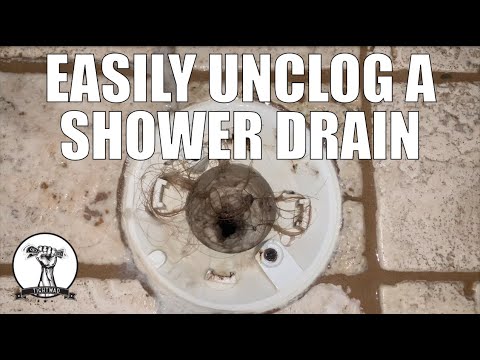 image-How do you clean a clogged shower drain?How do you clean a clogged shower drain?