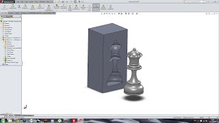 SolidWorks Tutorial: How to subtract a part from another part in assembly