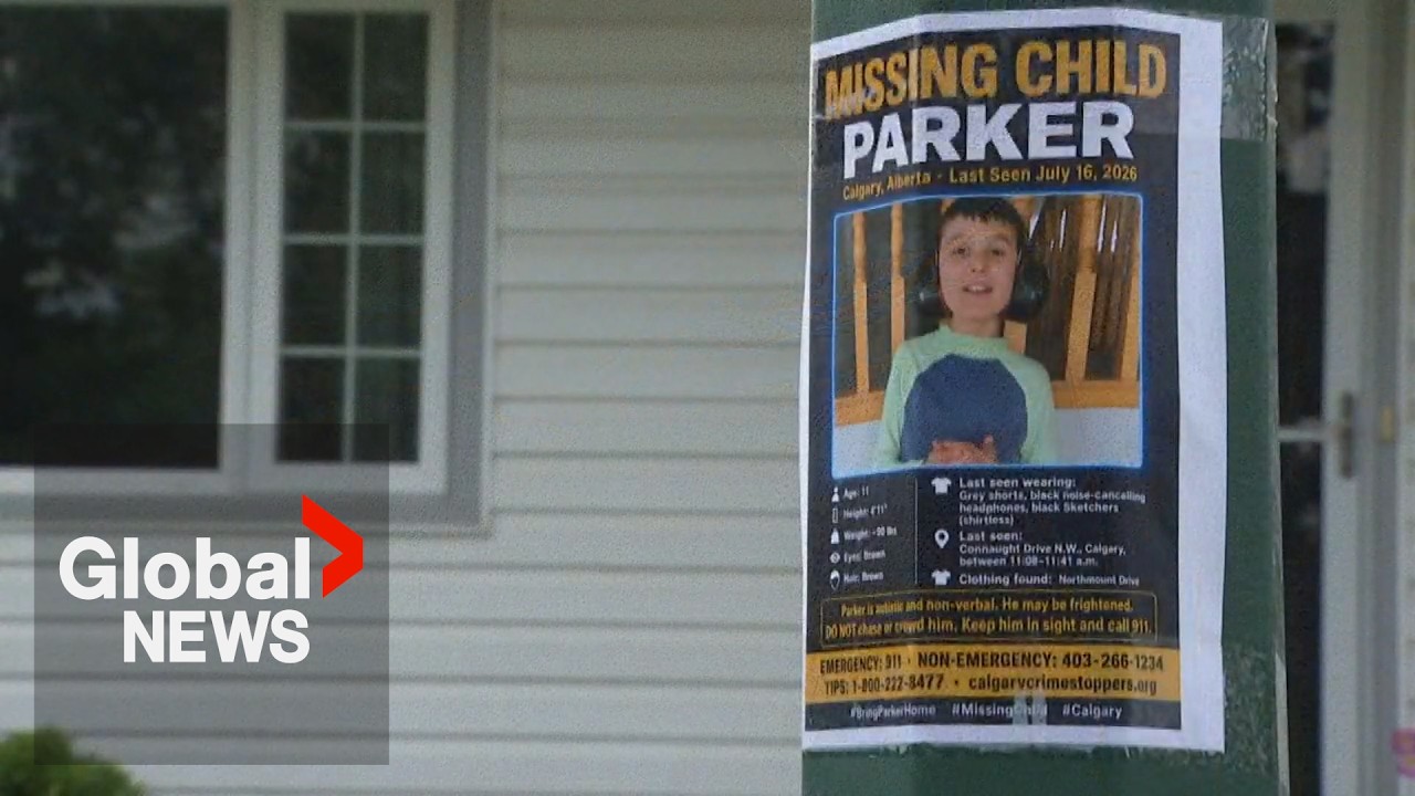 Video: Calgary police expand search for missing autistic boy Parker Wells into Nose Hill Park