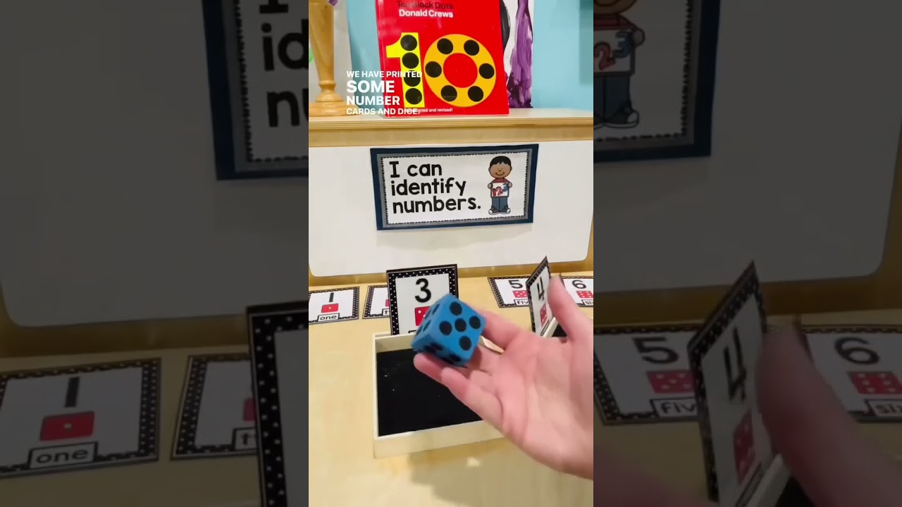 We’re all about numbers at the math center! 🎲 Students are identifying and writing numbers while