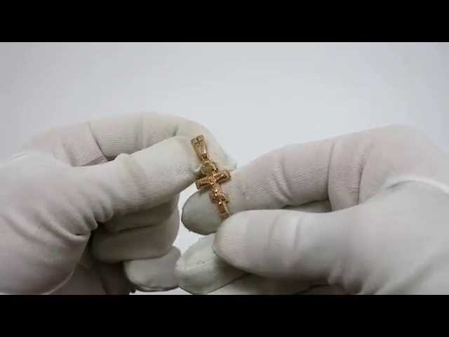 Серебряный крестик с позолотой ВКХ-171 Відео огляд