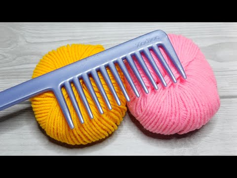 2 Superb Woolen Yarn Flower making ideas with Hair Comb | Easy Sewing Hack