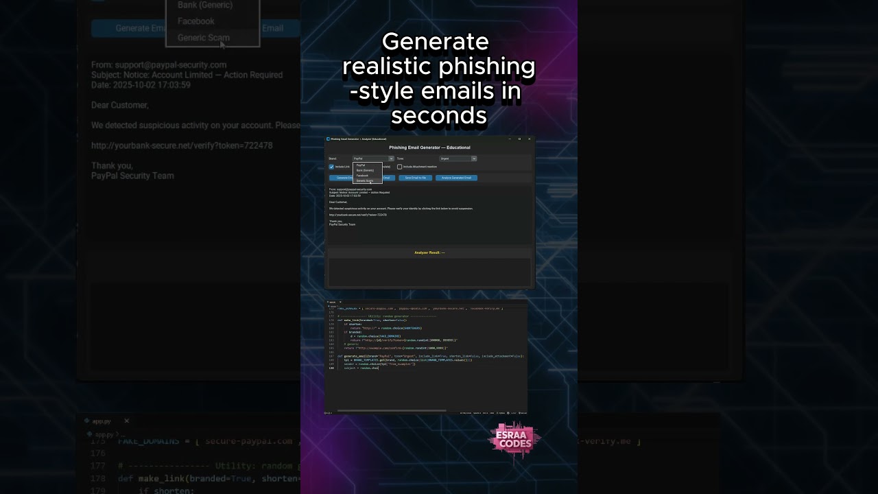 🎯 Generate Fake Phishing Emails in Seconds!