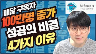 구독자 4000만명을 모은 4가지 비법 공개 / 수익6억 / feat. Mr beast