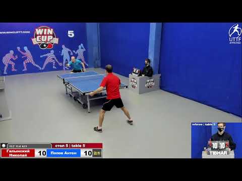 18:30 Галынский Николай 3-1 Попов Антон cтол 5 ЮГ-3 03.01.22