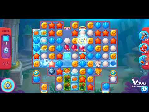 Fishdom. 8698 hard level no boosters and diamonds. 11 moves