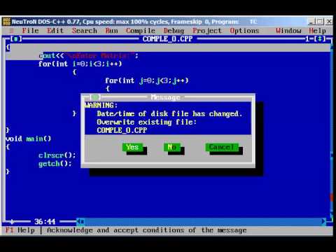 Matrix Transpose Using Overload Complementry Operator in C