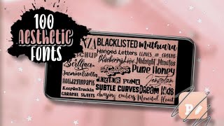 100+ Aesthetic Fonts | DaFont For Editing | Editing Fonts || How to do