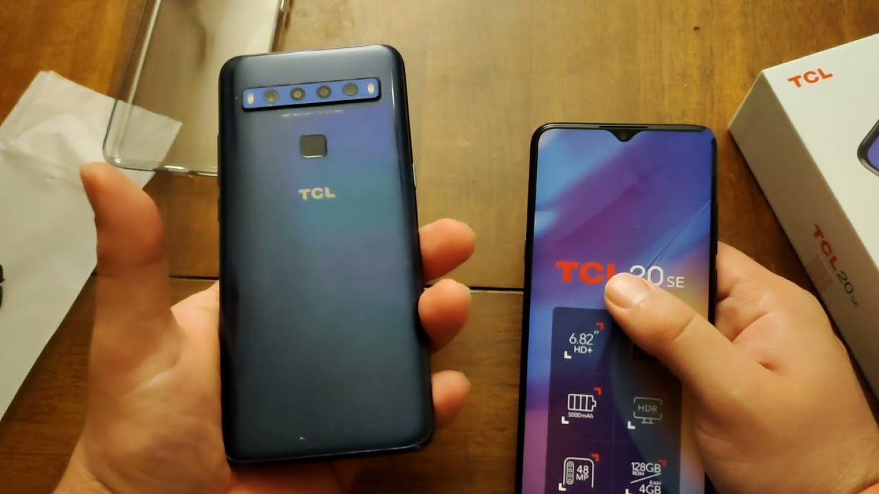 TCL 20 SE Unboxing Review of specs first look hands on apps