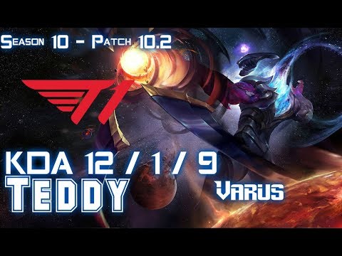 T1 Teddy VARUS vs MISS FORTUNE ADC - Patch 10.2 KR Ranked