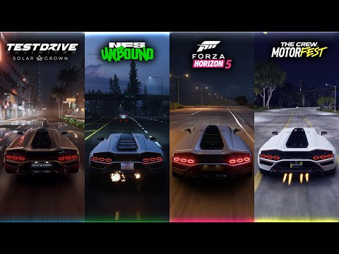 TDU Solar Crown vs NFS Unbound vs Forza Horizon 5 vs The Crew Motorfest / Sound Comparison /