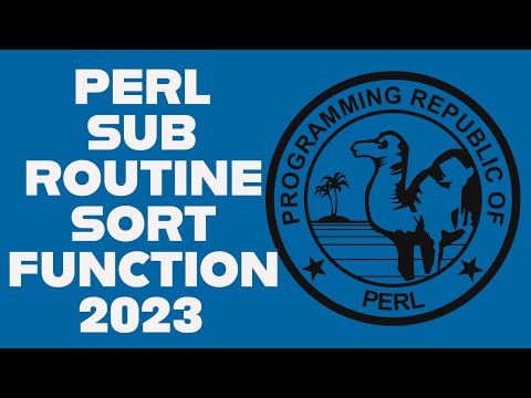 Perl Programming Tutorial 2023 - Sort Function Subroutine Code Example