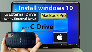How to install windows 10 MacBook Pro 2023 on external drive | Free