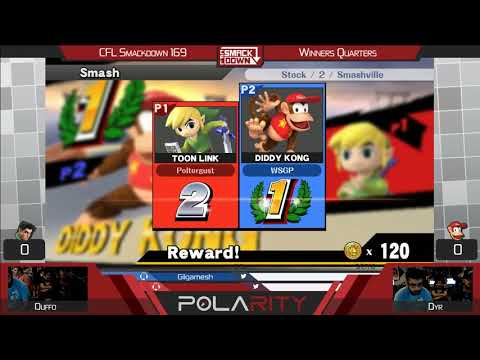 CFL Smackdown 169 WiiU - WSGP | Kiki (Diddy Kong) vs Poltergust (Toon Link) - Winners Quarters