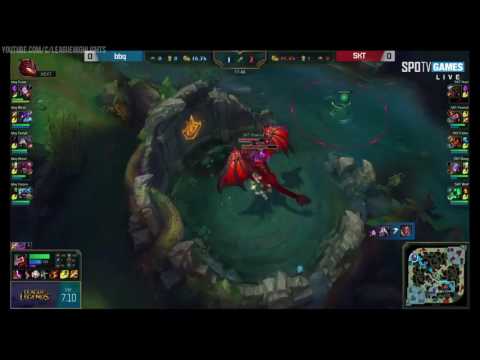 Huni plays LUCIAN TOP IN LCK!   bbq OLIVERS vs SK Telecom T1 Game 1 Highlights   Summer 2017