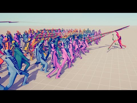 SNAKE ARCHER GOD vs 100x ZOMBIE RAGDOLLS - Totally Accurate Battle Simulator TABS