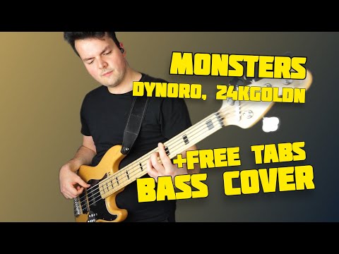Dynoro, 24kGoldn - Monsters (Bass Cover) +FREE TABS