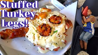 The BEST Turkey Legs In Las Vegas!! Stuff My Turkey Food Review | TVPEats 8