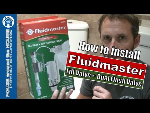 How to fit a toilet flush valve & fill valve. Fluidmaster dual flush install. Leaking flush fix!