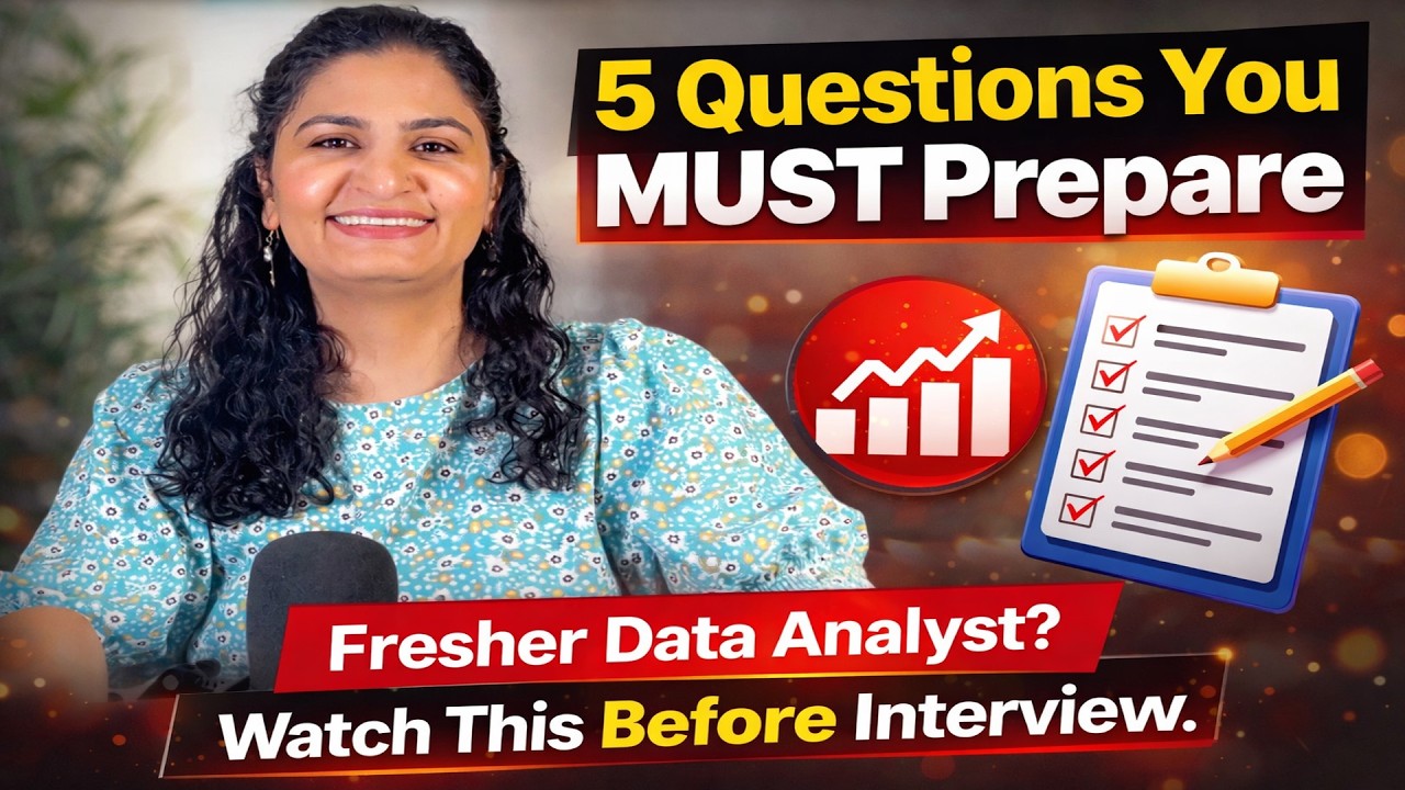 5 Data Analyst Interview Questions Every Fresher Must Prepare (With Answers)