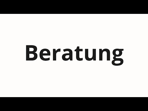 How to pronounce Beratung