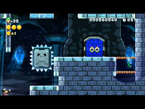 New Super Luigi U - 4-C. Wendy's Thwomp Castle [ALL STAR COINS]