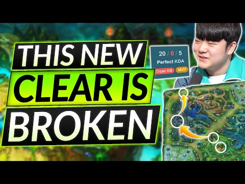NEW JUNGLE CLEAR for FASTEST GANKS - KOREANS GOING 20-0 - LoL Guide