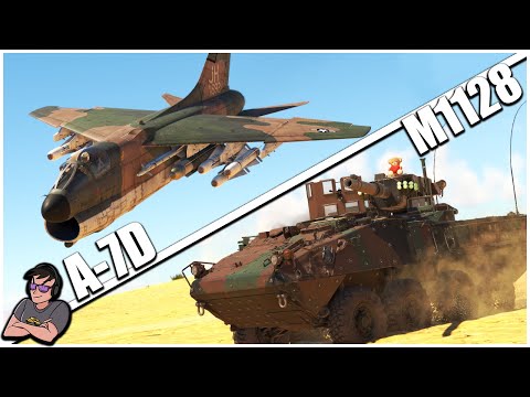 An All American STRUGGLE With "Nuclear" Results - M1128 Stryker & A-7D - War Thunder