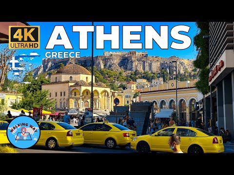 Athens, Greece Walking Tour - 4K 60fps with Captions