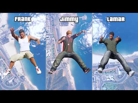 GTA V Characters Falling From the Sky (Jimmy, Lamar, Amanda & More)