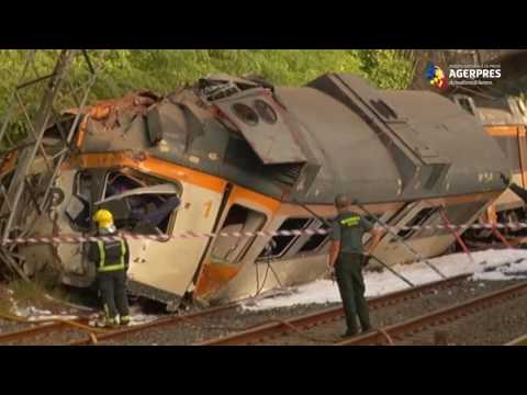 Tren de călători, deraiat în nordul Spaniei: cel puțin patru persoane au murit